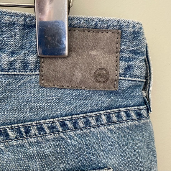 AG Adriano Goldschmied Nikki Relaxed Skinny Shorts Distressed Denim Size 28 - Picture 8 of 12